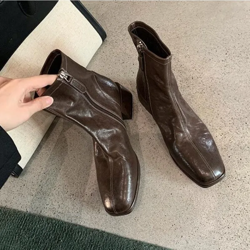 Winter Ethnic Fashion For Women - New Women's Shoes Designer Heel Ankle