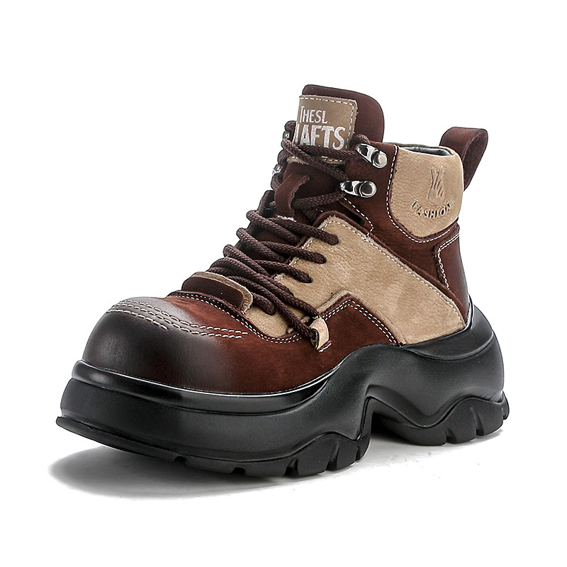 Winter Ethnic Fashion For Women - 6cm Genuine Leather Wedge Fashion Boots