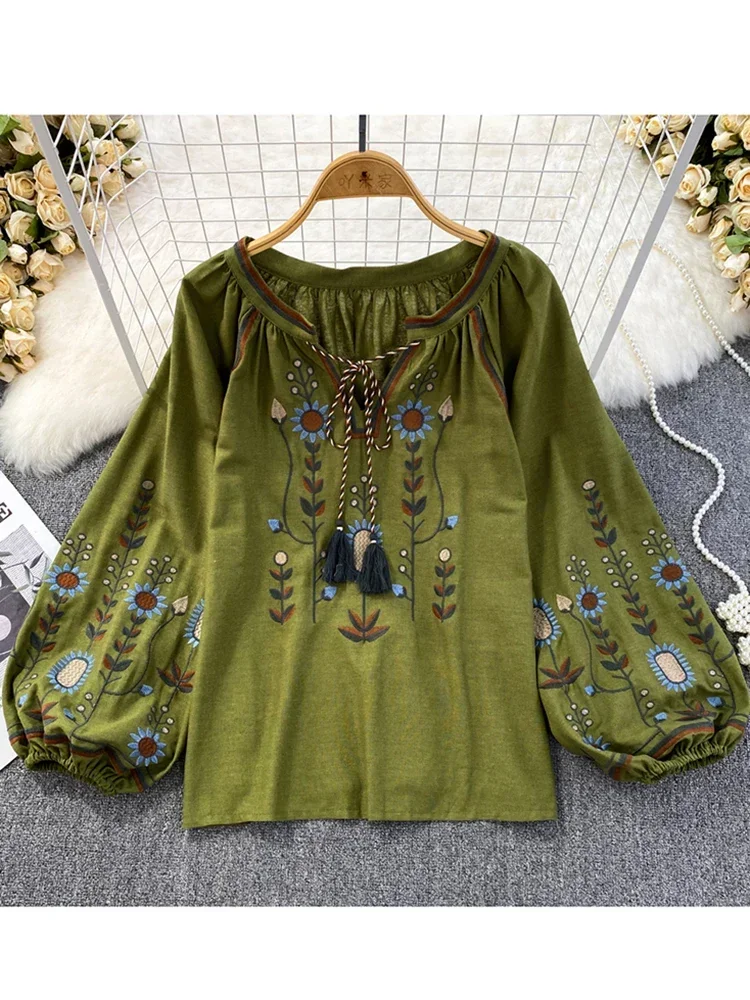 Women Spring Blouse Ethnic Sty - đánh giá và giá Ethnic Fashion Clothing