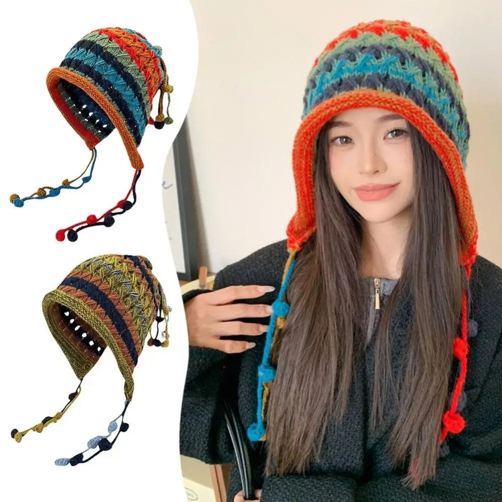 Fashion Rainbow Striped Knitte - đánh giá và giá Winter Ethnic Fashion For Women