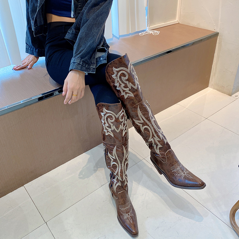 New Cowboy Boots Women Pointed - đánh giá và giá Winter Ethnic Fashion For Women