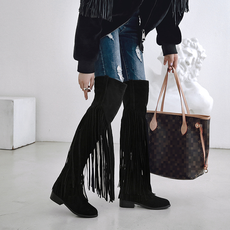 2026 Fashion Boho Knee High Bo - đánh giá và giá Ethnic Fashion For Women